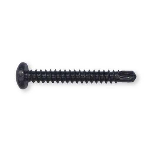 Tornillo autoperforante cabeza cilíndrica PH negro, Ø 4,8 x 19 mm